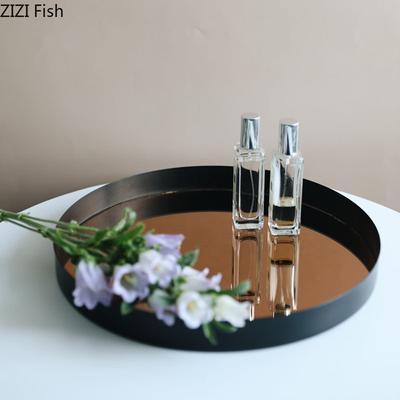 Shop Station Black Mirrored Vanity Tray For Jewelry, Perfume And Cosmetics Black Mirrored Vanity Tray For Jewelry, Perfume And Cosmetics