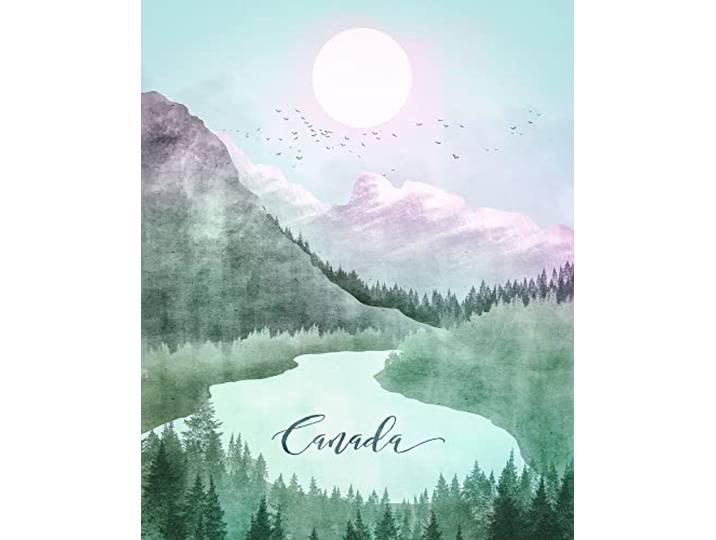 Komar Wandbild - Vintage Travel Canada - Größe: 40 x 50 cm - Poster, Kunstdruck, Dekoration, Wohnzimmer, Schlafzimmer
