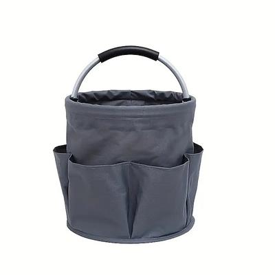 Mehrfach-Taschen tragbare Werkzeugaufbewahrungstasche – Langlebige Metall-Gartenhandtasche mit mehreren offenen Taschen Perfekt für kleine Werkzeuge Gartenutensilien Vatertagsgeschenk