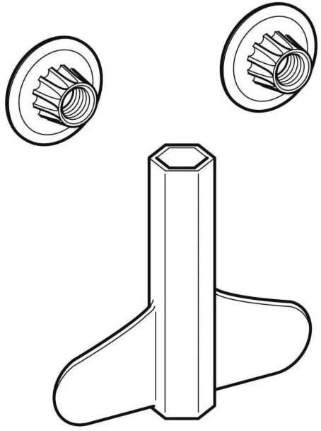 Geberit Montagewerkzeug für Wandbidet 597211000 (2 Stück)