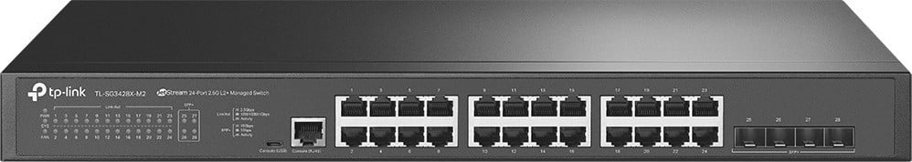 TP-Link Omada JetStream SG3428X-M2 Switch met 24x Gigabit Ethernet en 4x SFP