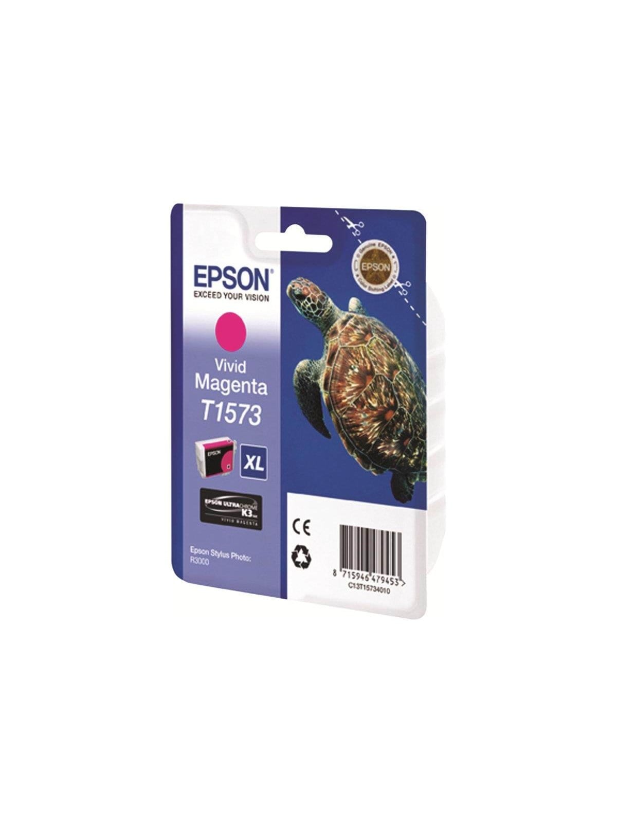 Epson T1573 Ink Cartridge - Magenta - Tintenpatrone Lebendes Rot