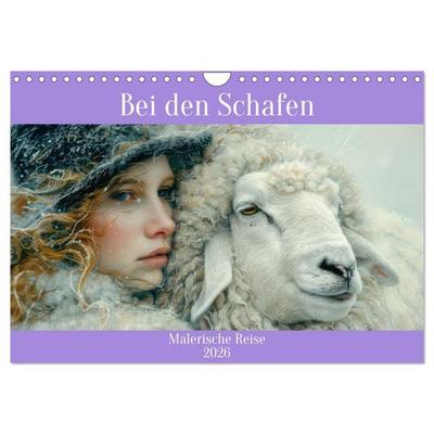Bei den Schafen - Malerische Reise (Wandkalender 2026 DIN A4 quer), CALVENDO Monatskalender