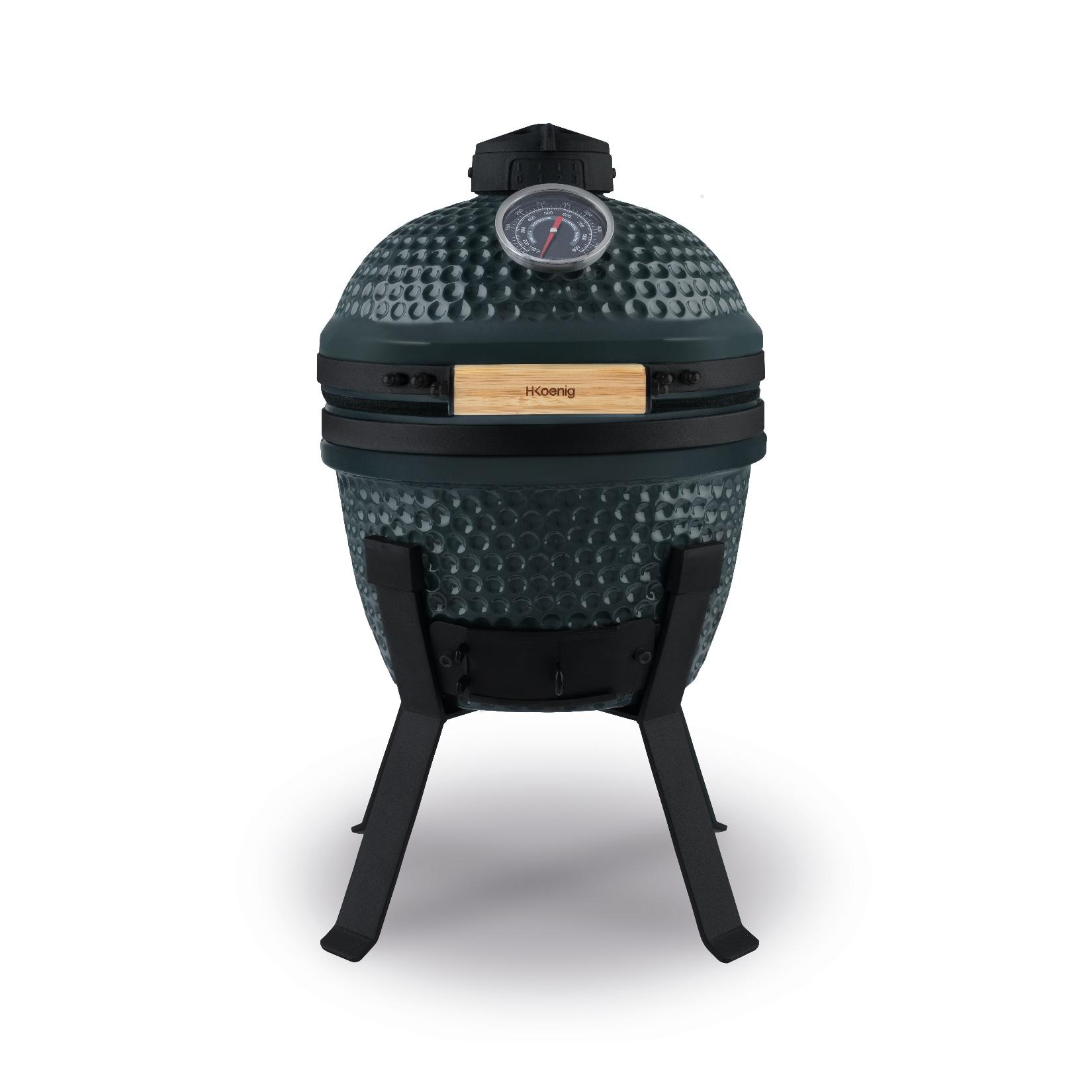 H.Koenig Kamado,YOKO13 H.Koenig, japanischer Keramikgrill, Grillen/Smoker, bis 450°C,eingebautes Thermometer, alle Arten von Grillen