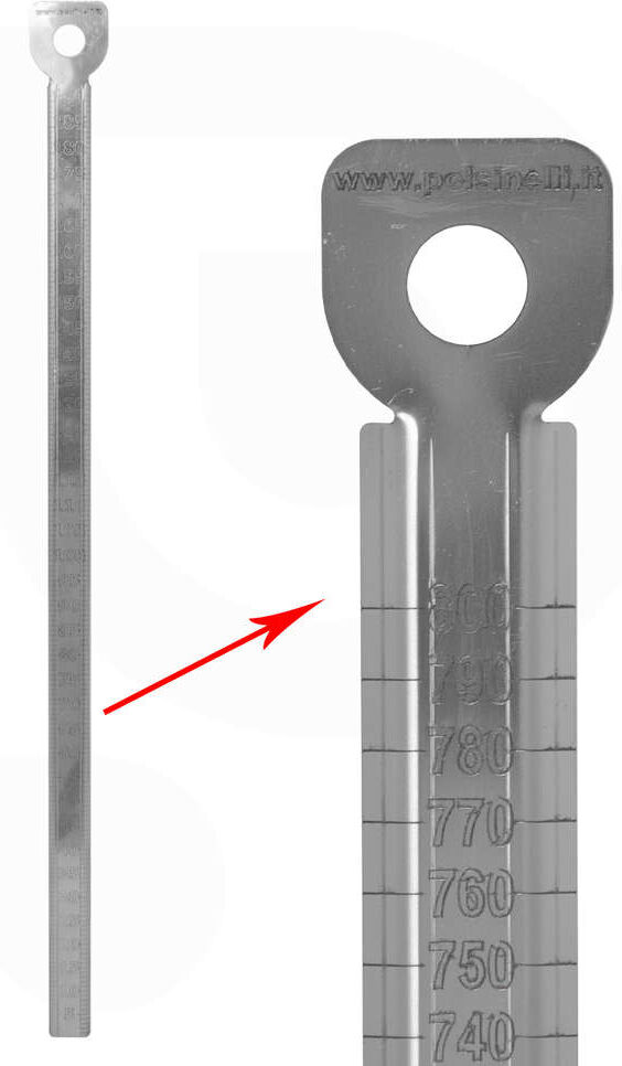 Polsinelli Mesureur de niveau Inox Birrometro 800