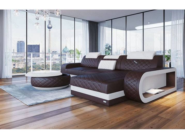 Ecksofa Berlin L-Form in Leder