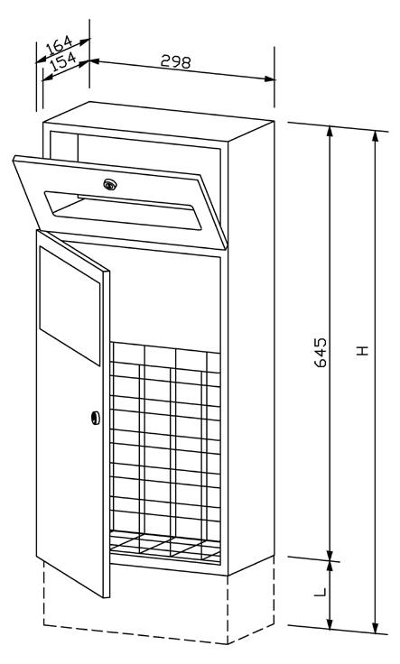 Wagner-EWAR Kombination 250Bl./11l WP511 Edelstahl für Untertischmontage, Variante:Edelstahl matt