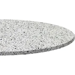 Restootab - Tischplatte Ø80 Dekor Terrazzo white chip