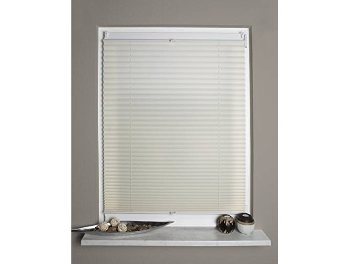 Home fashion 094500-0218 BEIGE 130 cm x 80 cm Plisseerollo UP&DOWN, Stoff, Beige, 130 x 80 cm