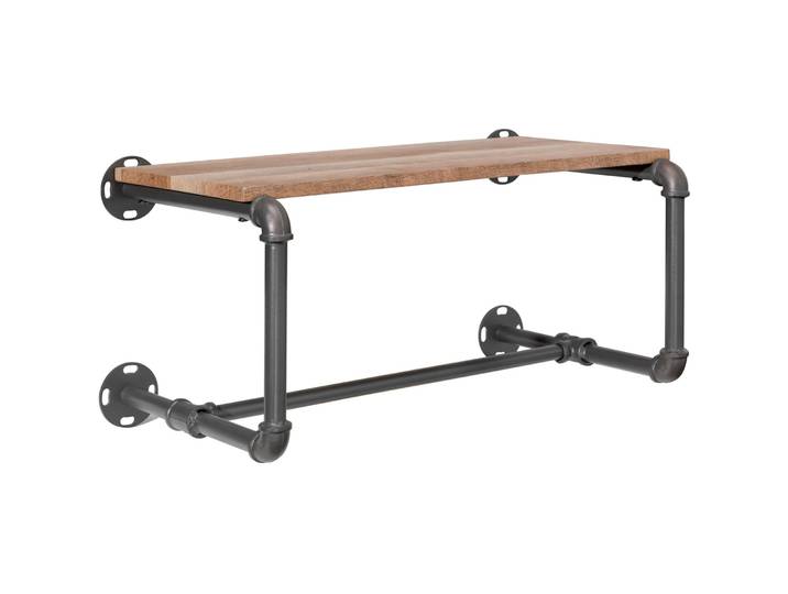 Garderobe Benoit dunkelgrau/natur MDF/Metall B 63.5 T 35 cm H 31.5 cm