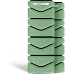 NEOLYMP Pilates Gewichtsmanschetten 2er Set aus Silikon – verstellbar, Größe 1 KG in Grün Grün