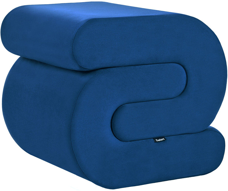 Metro 50 cm W Velvet Unique Ottoman Navy 48cm H X 50cm W X 45cm D