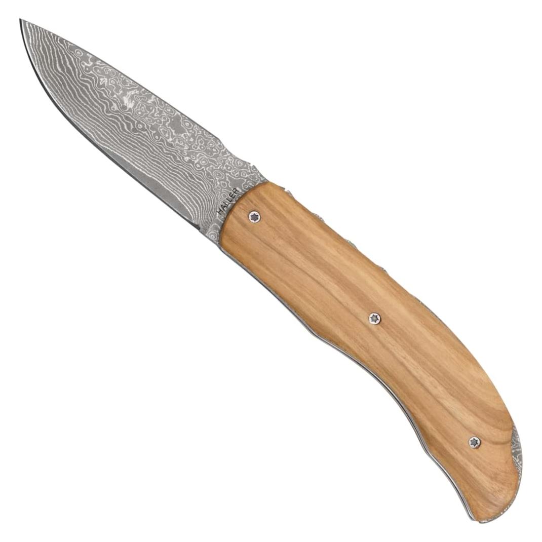Haller Damast-Taschenmesser Olivenholzgriff 42977 (7 cm) (36612836)