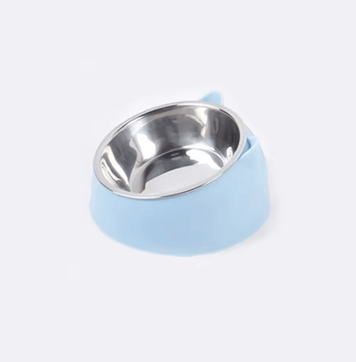 Inspire Picks 15 Elevated Stainless Steel Pet Bowl For Comfortable Feeding & Drinking blue