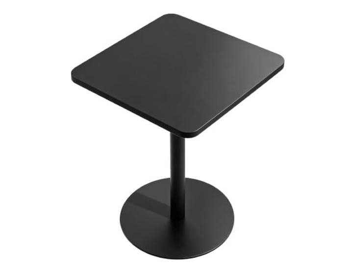 Bartisch im Freien, Terrassen-Frühstückstisch, Höhe, Bistro-Pub-Tisch Quadratischer Tisch aus Metall und Eisen für den Esstisch im Innencafé, Balkon, Restaurant(48x48x72cm)