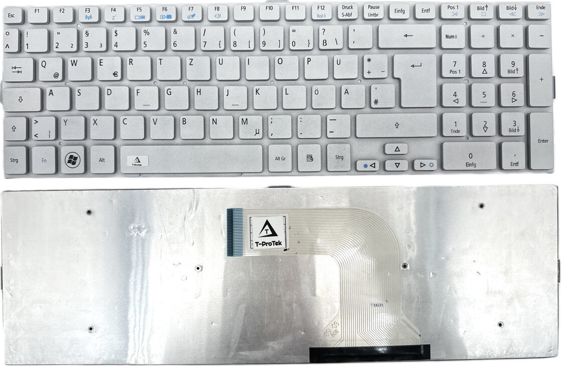 T-ProTek Zilverkleurig Frameless Toetsenbord KB.I170A.183