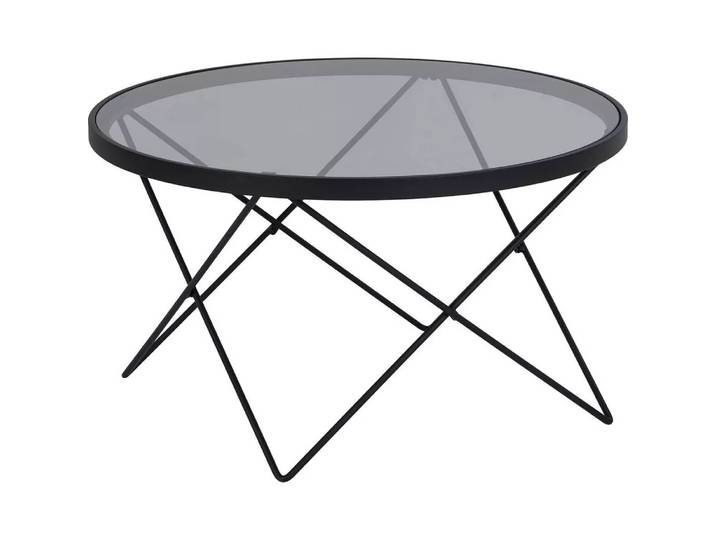 mutoni - Couchtisch Castiel Glas 80, One Size, Schwarz