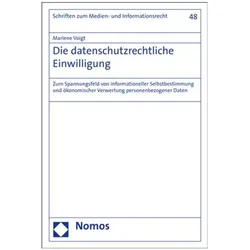 Die datenschutzrechtliche Einwilligung, Fachbücher von Marlene Voigt