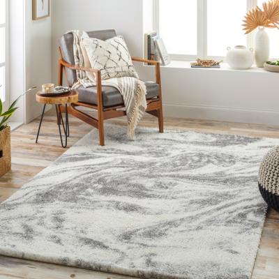 Livabliss Cloudy Abstract Swirl Plush Area Rug