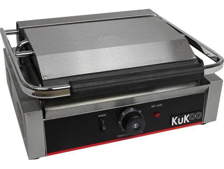 KuKoo acier inoxydable Panini Grill 1/2 lisse-1/2 rainuré