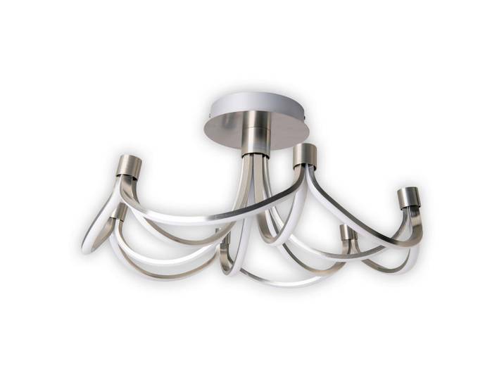 Näve Led-Deckenleuchte Festos, Silberfarben, Weiß, Metall, Kunststoff, Lampen & Leuchten, LED Beleuchtung, LED-Deckenleuchten