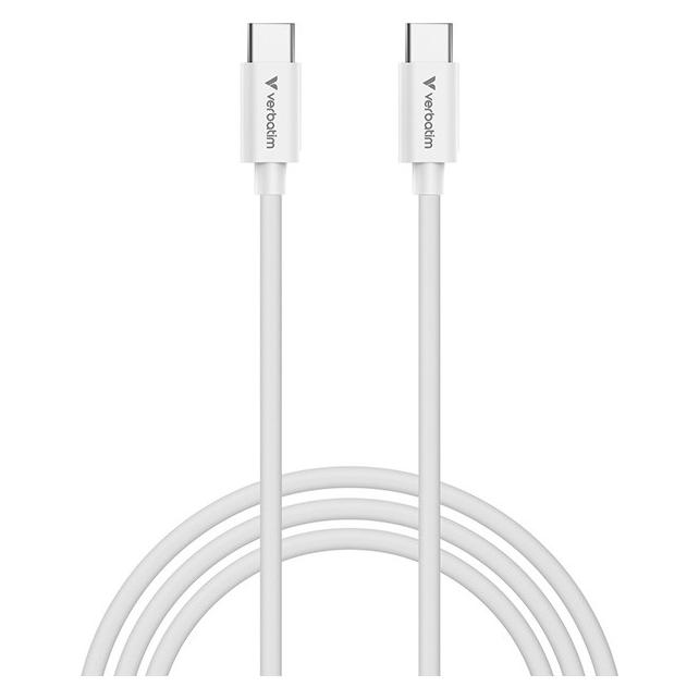 Verbatim Kable Sync & Charge USC-C do C essentials 3 m 100W biały 32409 (3 m, USB 2.0, 100 W) (32409)