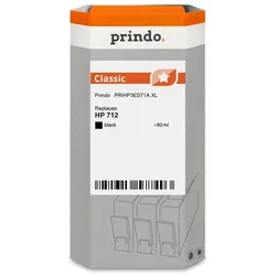 Prindo, Druckerpatrone, kompatibel mit HP 712 (BK)