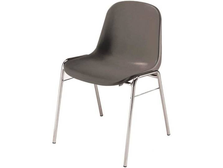Chaise d'accueil BETA à coque gris