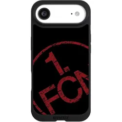 Nivocase Handyhülle für Apple iPhone Air Hülle NIVOpure Case Schwarz 1. FCN Fanartikel Textur (Apple iPhone Air), Smartphone Hülle, Schwarz