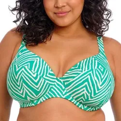 Elomi Fiji Falls Plunge Bikini Top Türkis G 80 Damen