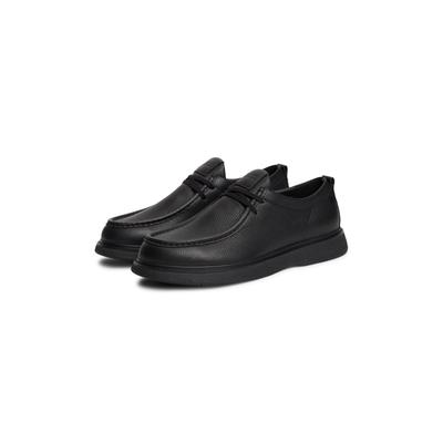 Schnürschuh TOMMY HILFIGER "COMFORT LEATHER MOC TOE SHOE", Herren, Gr. 41, Leder Textil, schwarz, Schuhe Schnürschuh, Halbschuh mit angesagter Mokassin-Naht