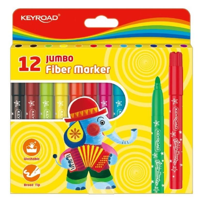 Keyroad Jumbo-marker, 12 stück, auf einem kleiderbügel, verschiedene farben (12x) (41925926)