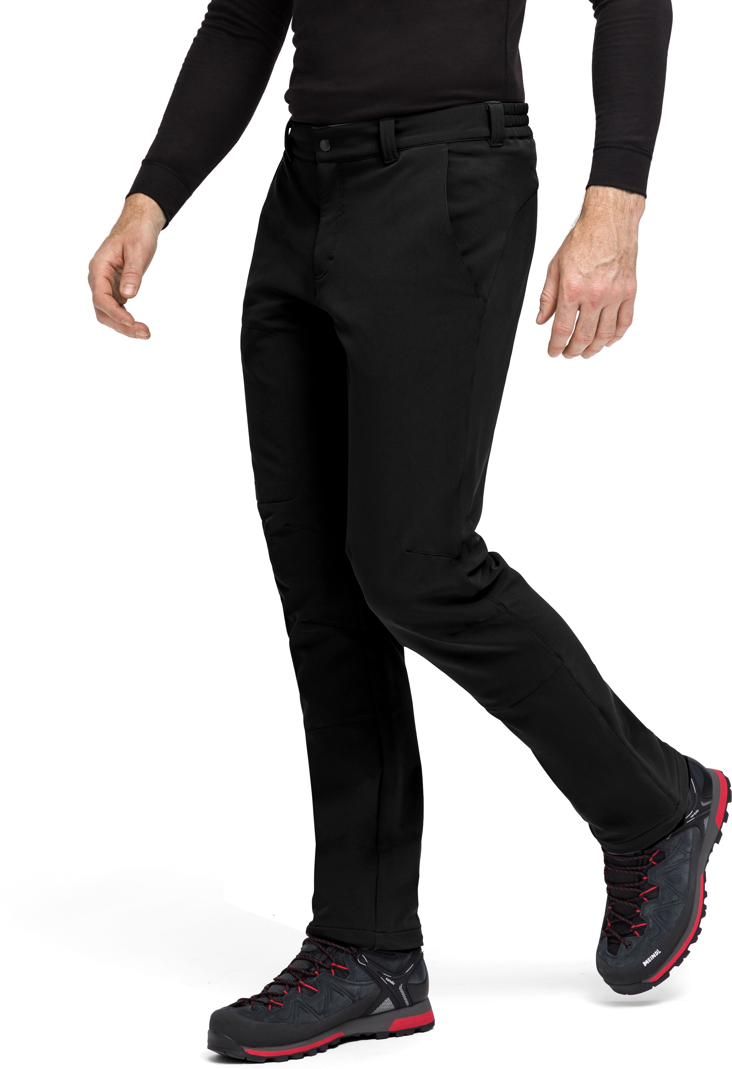 Funktionshose MAIER SPORTS "Herrmann", Herren, Gr. 98, Langgrössen, schwarz, 91% Polyamid, 9% Elasthan, Hosen Funktionshose, warme Herren Outdoorhose, robuste Wanderhose, Regular Fit schwarz 98, Langgrössen