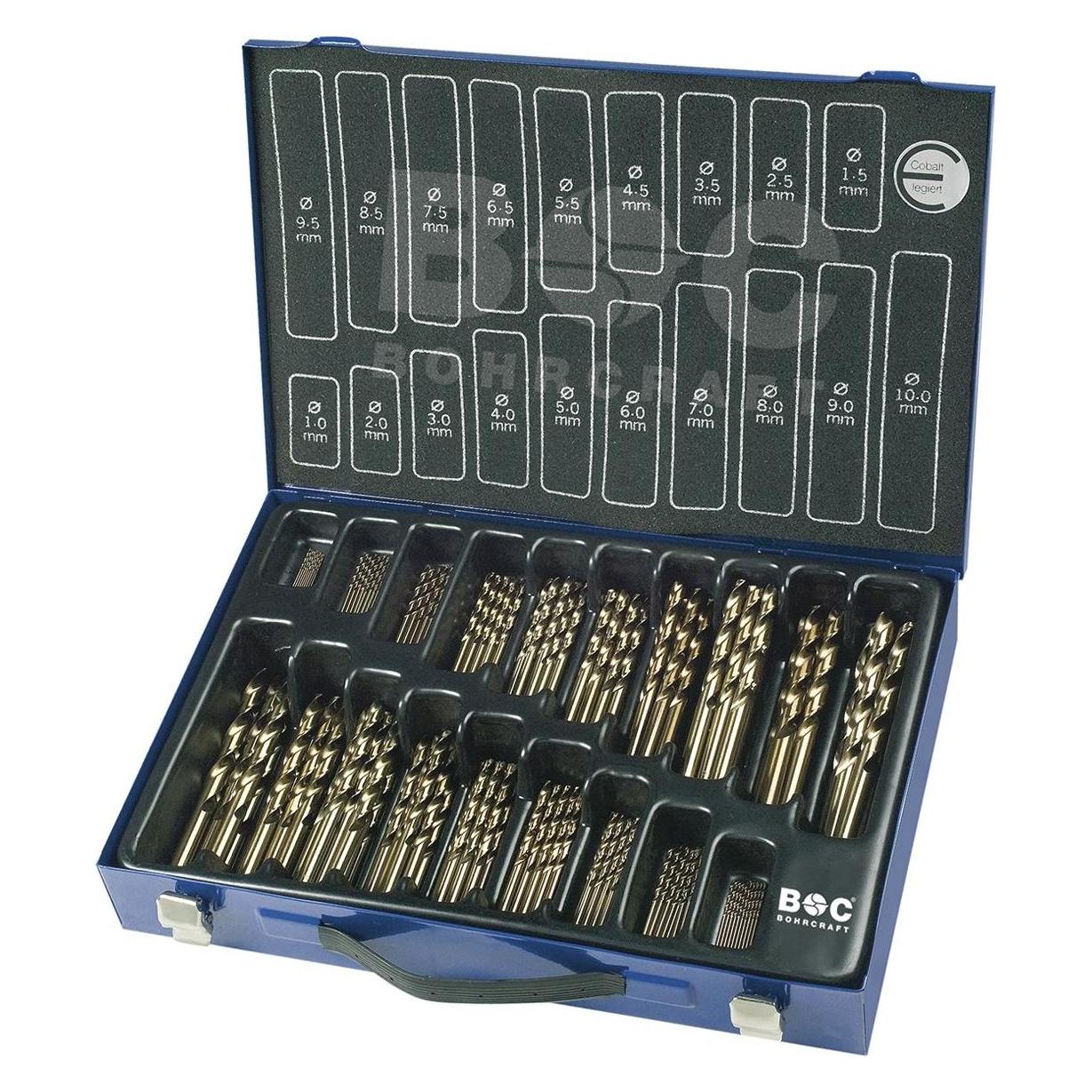 Bohrcraft Bohrer-Magazinbox DIN338RN HSS Co5 ø 1-10 mm 70-teilig (1.0-10 mm) (11401410070)