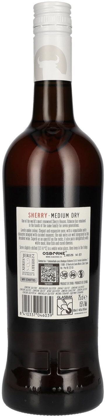 Osborne Sherry Medium 15% Vol. 0,75l