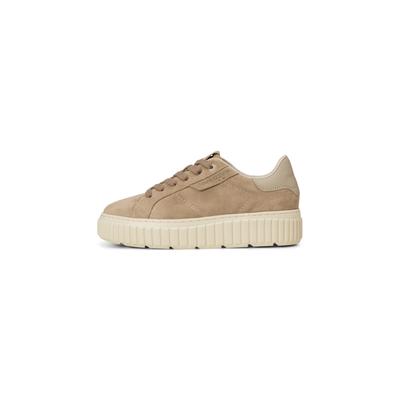 Sneaker MARC O'POLO "aus Veloursleder", Damen, Gr. 38, Synthetik, earthy taupe, Obermaterial: 100% Leder, unifarben, Schuhe Sneaker