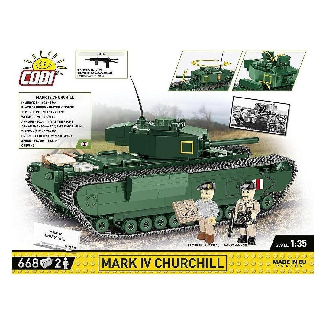 Cobi 668 PCS HC WWII 3128 MARK IV CHURCHILL (COBI-3128)