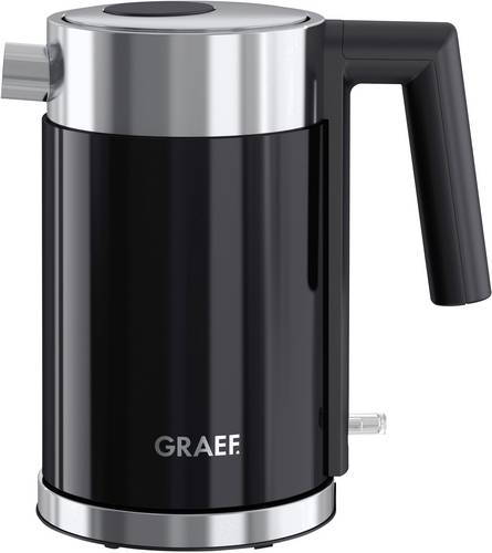Graef WK402EU Wasserkocher Edelstahl, Schwarz Fassungsvermögen: 1l