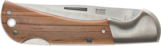 Couteau de poche L. de manche 85 mm L. ouvert 200 mm inox. coque en bois d'olivi ; Wüsthof Gladiator (4000817869)