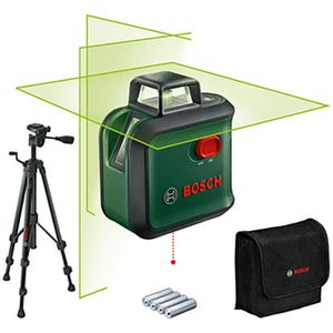 Bosch Kreuzlinienlaser 0603663B07, AdvancedLevel 360, 1x 360°, grüner Laser, selbstnivellierend, mit Stativ