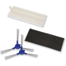 Rowenta Seitenbürsten und Filter, Staubsauger Roboter Zubehör, Schwarz, Blau, Grau, Weiss