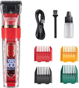 Inspire Picks Professional Rechargeable Dog Clipper Pet Grooming Trimmer For Dogs & Cats red Basic Model