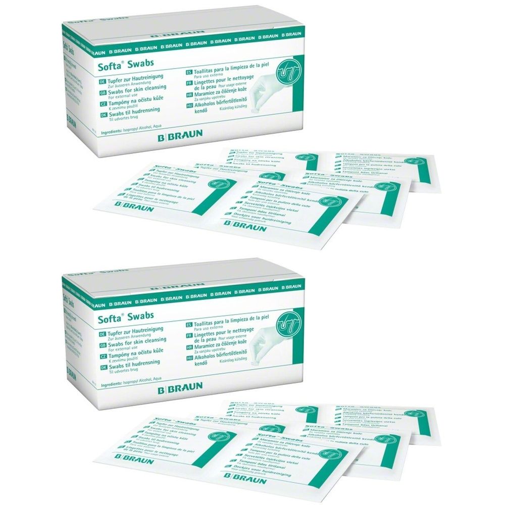 Alkoholtupfer Softa Swabs 2x 2x100 St Tupfer
