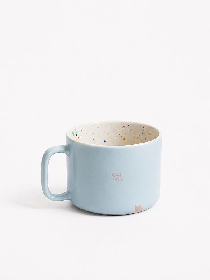 Egg Back Home Jumbotasse ''Breeze Party - Cat Mom'' in Hellblau - 450 ml - onesize