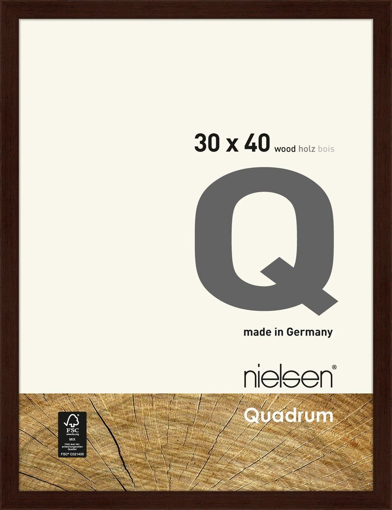 Nielsen cadre en bois 6530006 Quadrum 30x40cm wengé