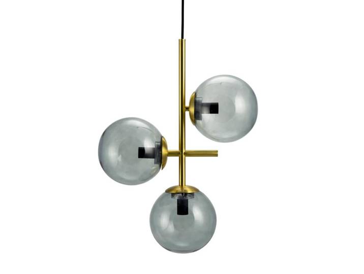 Suspension en verre fumé et laiton