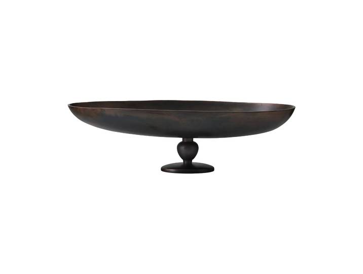 Audo Copenhagen Plat de service Pavot sur pied Marron