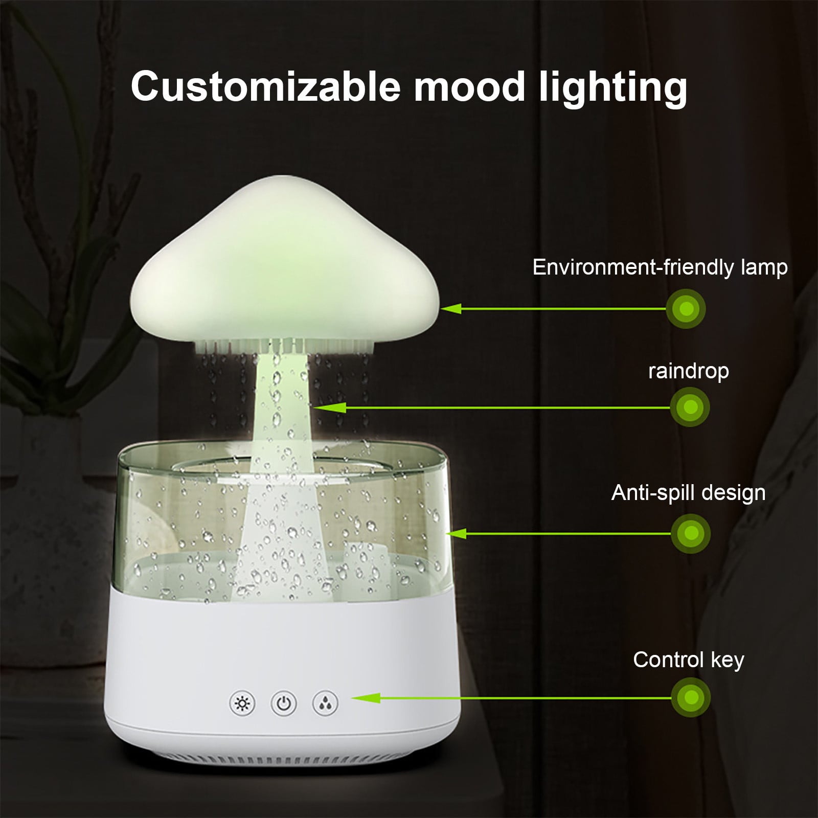 Cocosity Raining Cloud luchtbevochtiger met aroma diffuser
