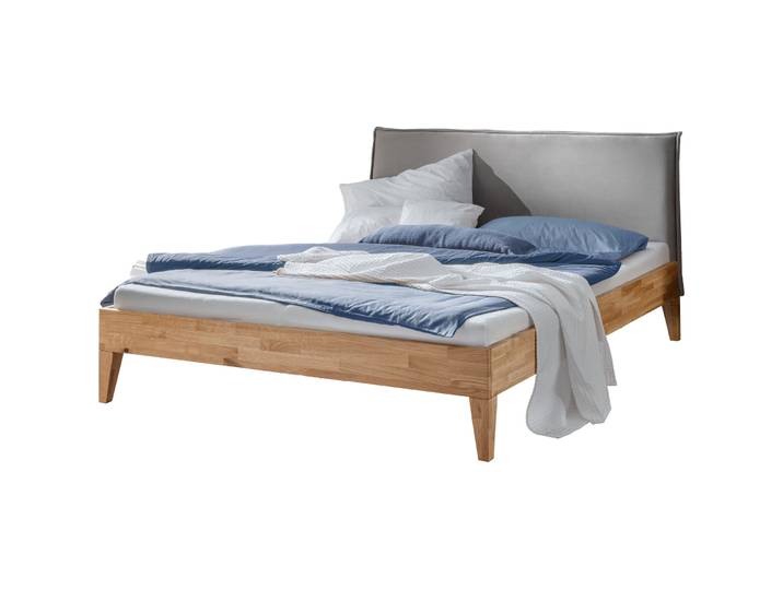 Bett Cyrill Eiche Nature Massivholz 160 x 200 cm - Bett