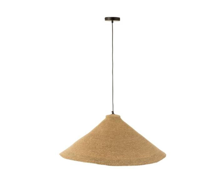 Lampe suspendue en roseau beige 82x82x34 cm